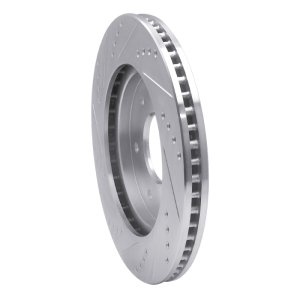 Infiniti QX56 Brake Rotor (1) - Front Right - R1 Concepts - Drilled & Slotted - Silver - `04-`05